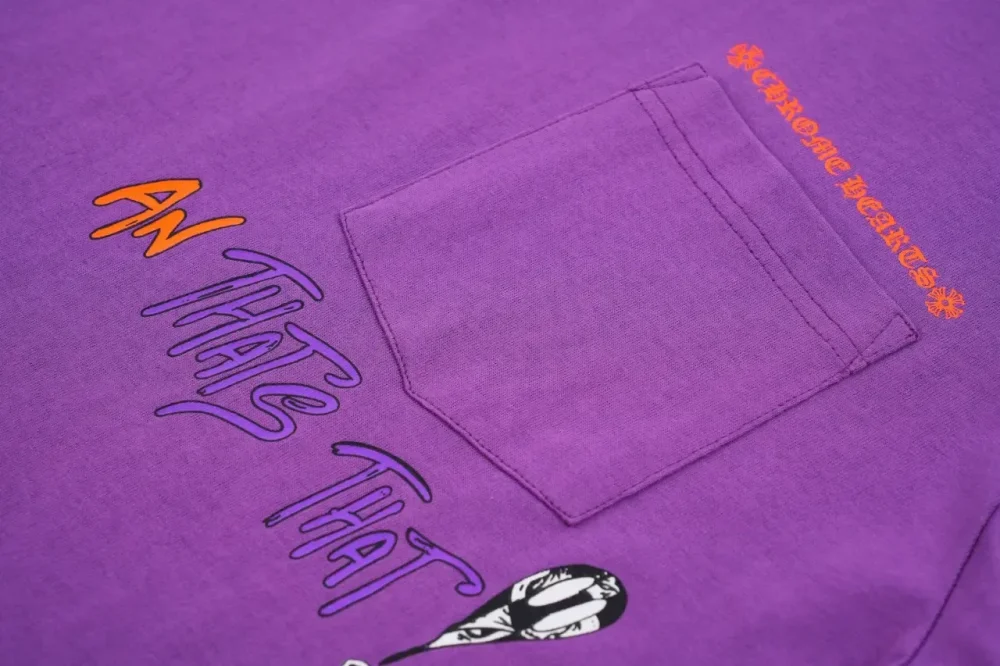 T-Shirt With Embroidery Print In Purple - etkick reps