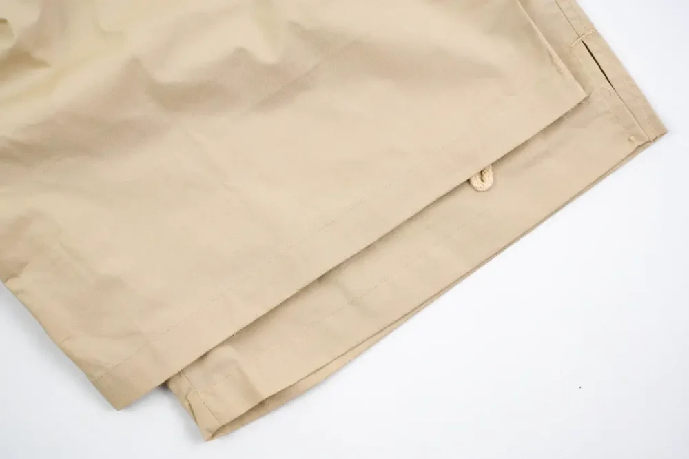 BU Corduroy Shorts With Signature Letters In Khaki - Image 8
