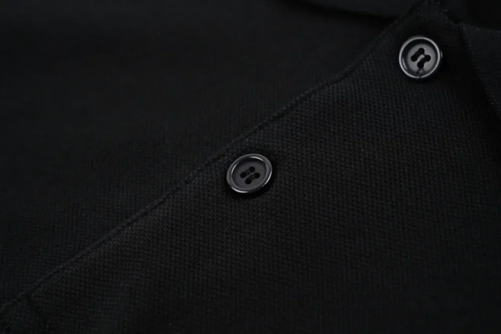BU Oak Leaf Horse Embroidery Polo T-Shirt Black - Image 6
