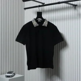 BU Polo Shirt With Checked Lapel And Warhorse Embroidery