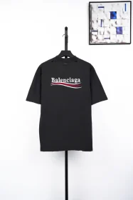 Balenciaga Coke Letter Destruction Double-Sided T-Shirt Black