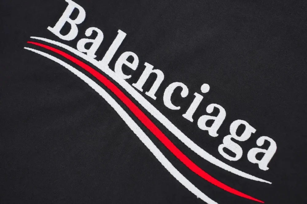 Balenciaga Coke Letter Destruction Double-Sided T-Shirt Black - Image 7