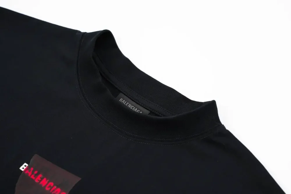 Balenciaga Embroidered Rubber T-Shirt In Black - Image 13