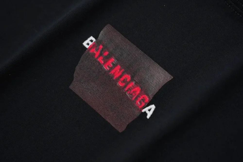 Balenciaga Embroidered Rubber T-Shirt In Black - Image 14