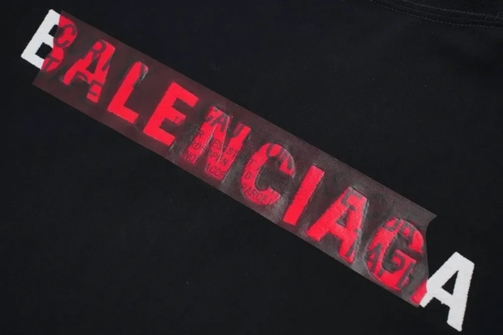 Balenciaga Embroidered Rubber T-Shirt In Black - Image 17