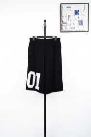 Balenciaga Knit Shorts Black And White