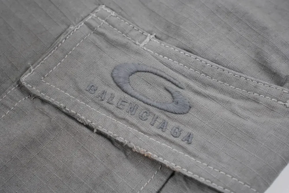 Balenciaga Loop Distressed Cargo Shorts Gray - etkick reps