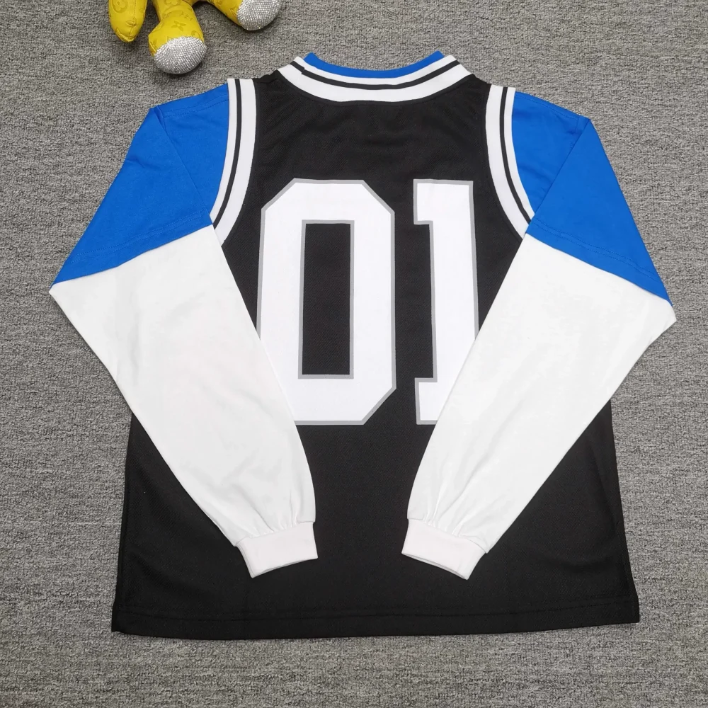 Balenciaga Multi-Layered Basketball Jersey In Black And Blue - etkick reps