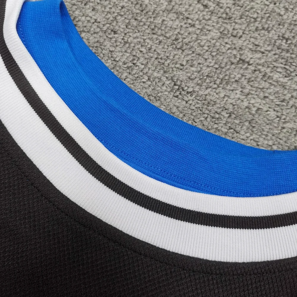 Balenciaga Multi-Layered Basketball Jersey In Black And Blue - etkick reps