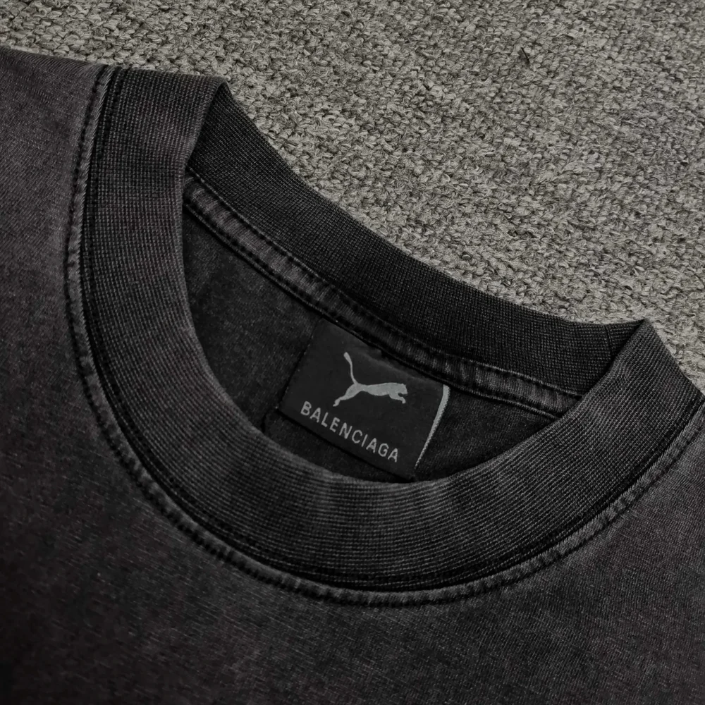 Balenciaga Puma Oversized T-Shirt in Faded Black - etkick reps