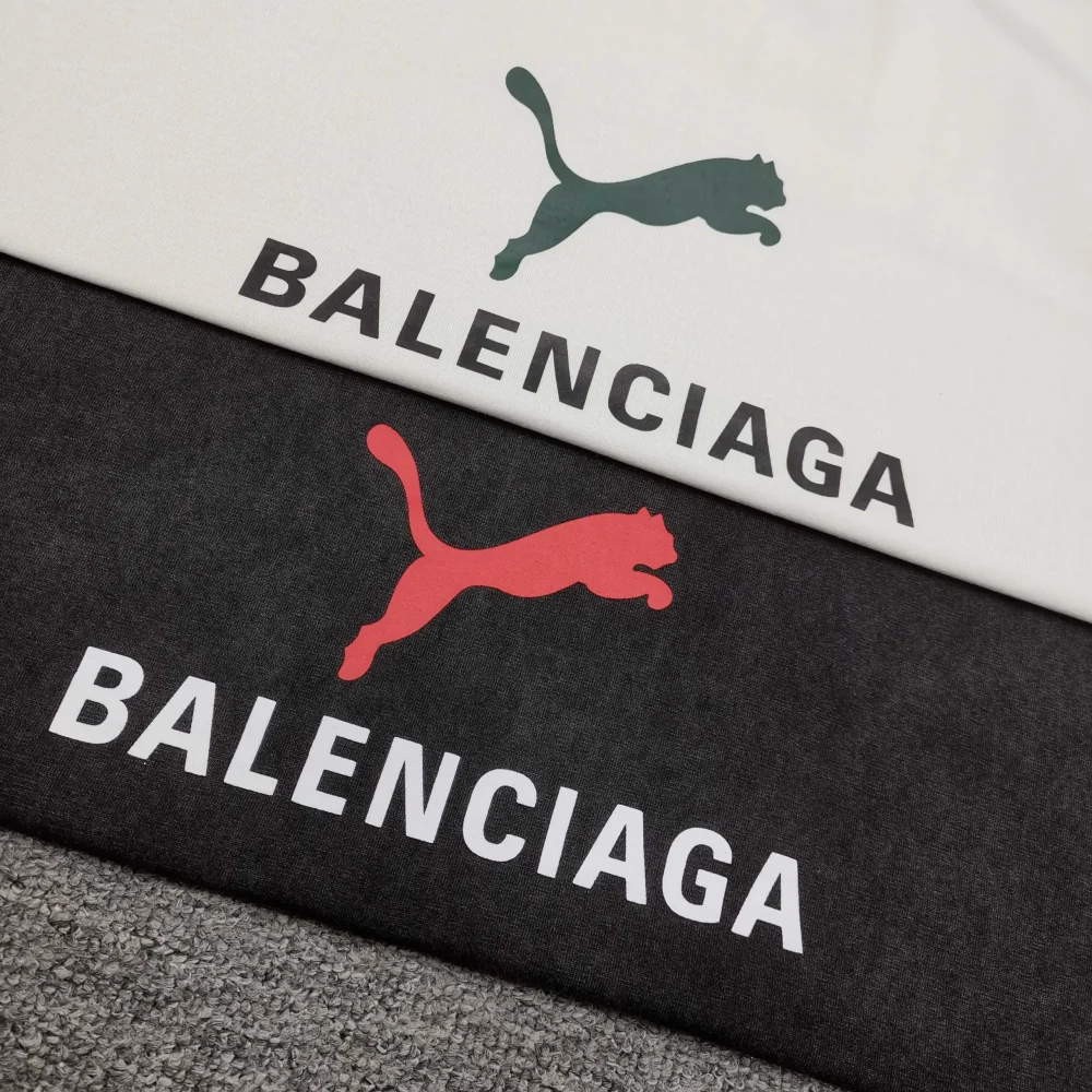 Balenciaga Puma Oversized T-Shirt in Faded Black - etkick reps