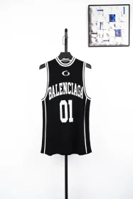 Balenciaga Sleeveless Knitted Vest Black And White