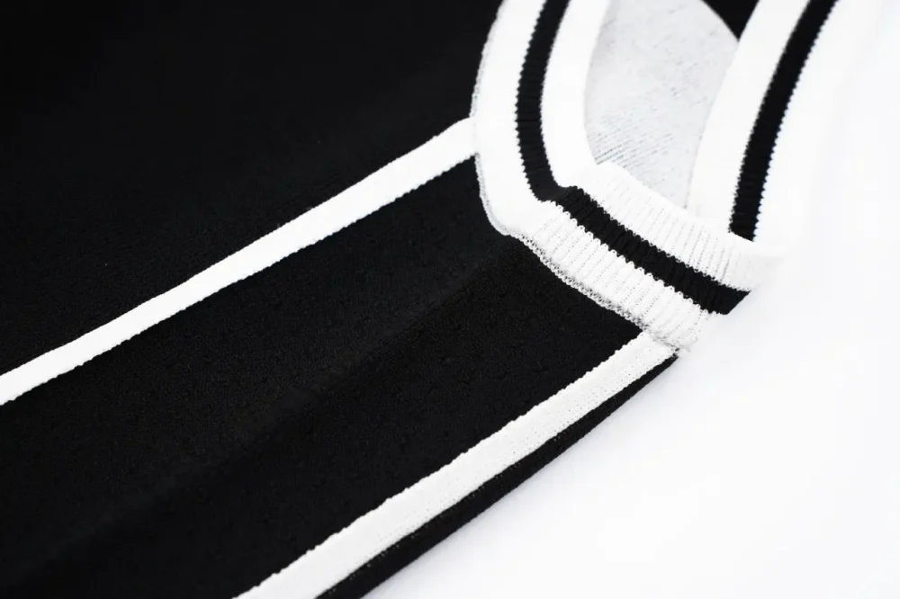 Balenciaga Sleeveless Knitted Vest Black And White - etkick reps