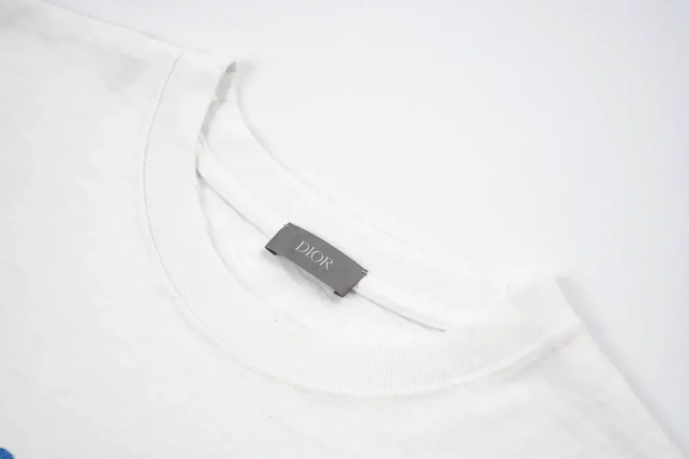 DI Embroidered Washed T-Shirt White - etkick reps