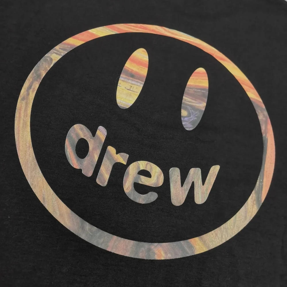 Drew House Colorful Hand-Painted T-Shirt With Ciolian Print For Couples In Black - etkick reps