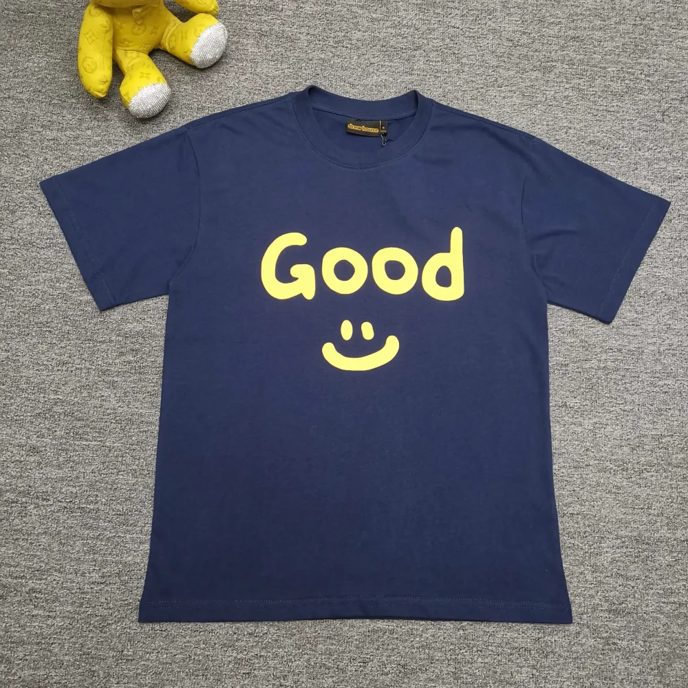 Drew House Simple Smiley Niche Trend Brand Into The American Loose Couple Summer Pure Cotton T-Shirt - etkick reps