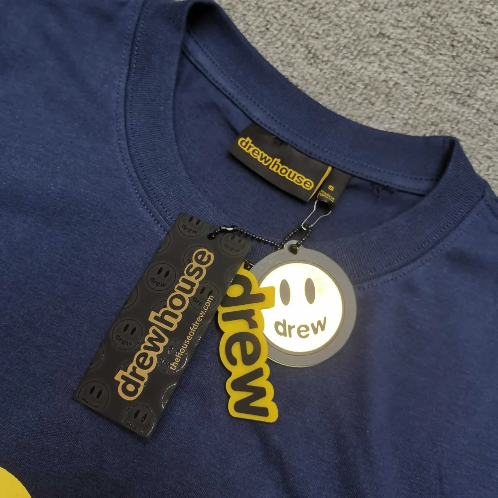 Drew House Simple Smiley Niche Trend Brand Into The American Loose Couple Summer Pure Cotton T-Shirt - etkick reps