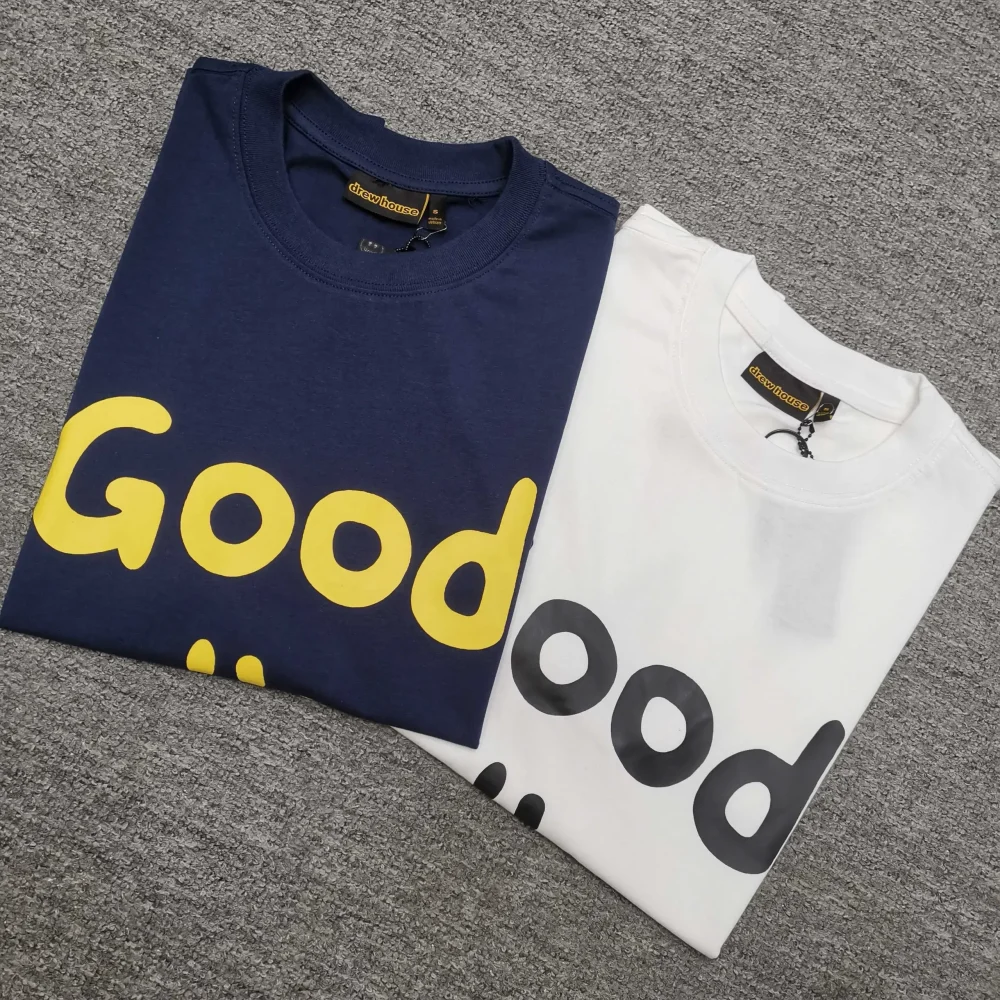 Drew House Simple Smiley Niche Trend Brand Into The American Loose Couple Summer Pure Cotton T-Shirt - etkick reps