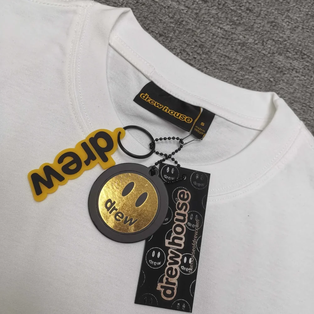 Drew House Simple Smiley Niche Trend Brand Into The American Loose Couple Summer Pure Cotton T-Shirt - etkick reps