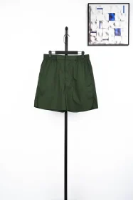 FD Shorts With Embroidery On The Back Green