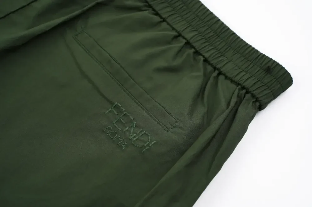 FD Shorts With Embroidery On The Back Green - Image 5