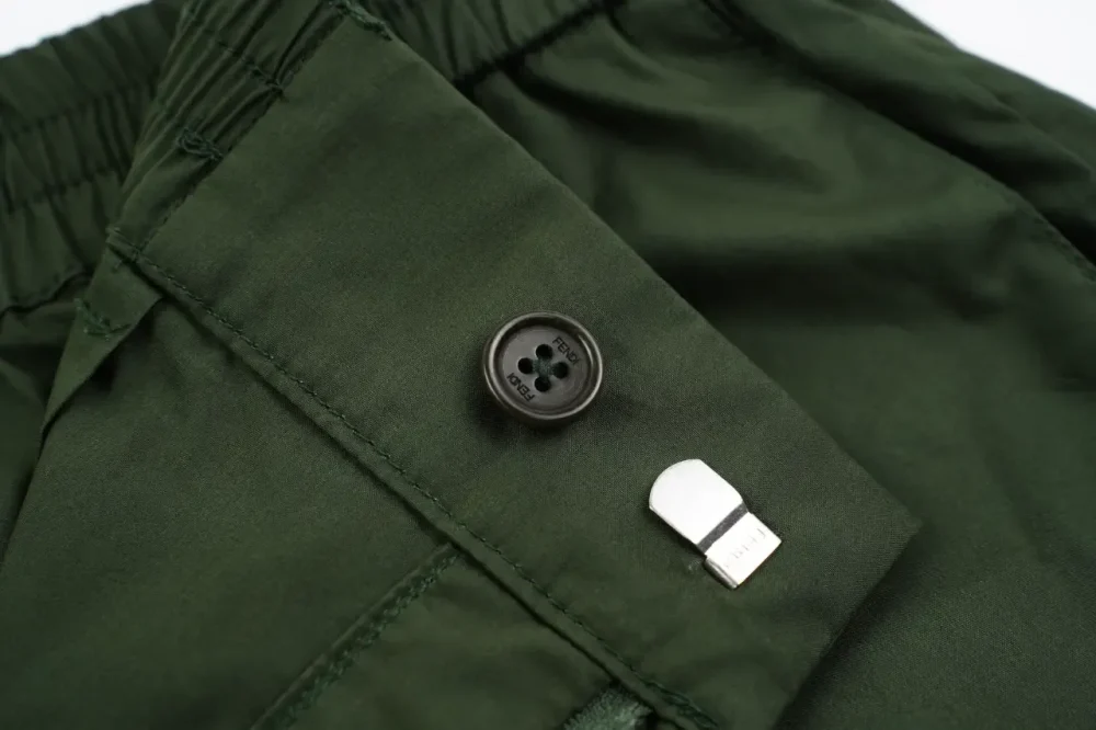 FD Shorts With Embroidery On The Back Green - Image 7