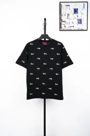 GU T-Shirt With Full-Surface G Embroidery In Black