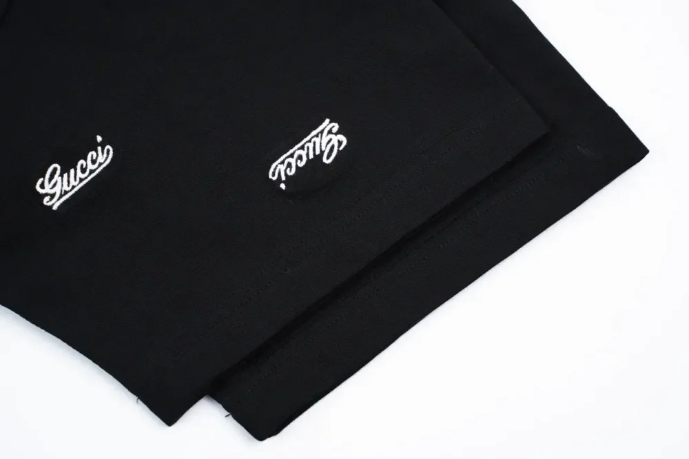 GU T-Shirt With Full-Surface G Embroidery In Black - Image 7