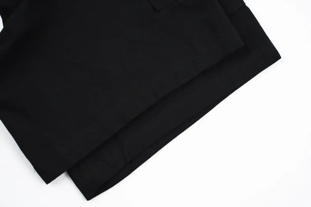 LU Flocked Shorts With Large Pocket Monogram Black - Image 8