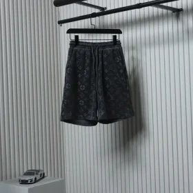 LU Towel-Flocked Jacquard Shorts With Monogram