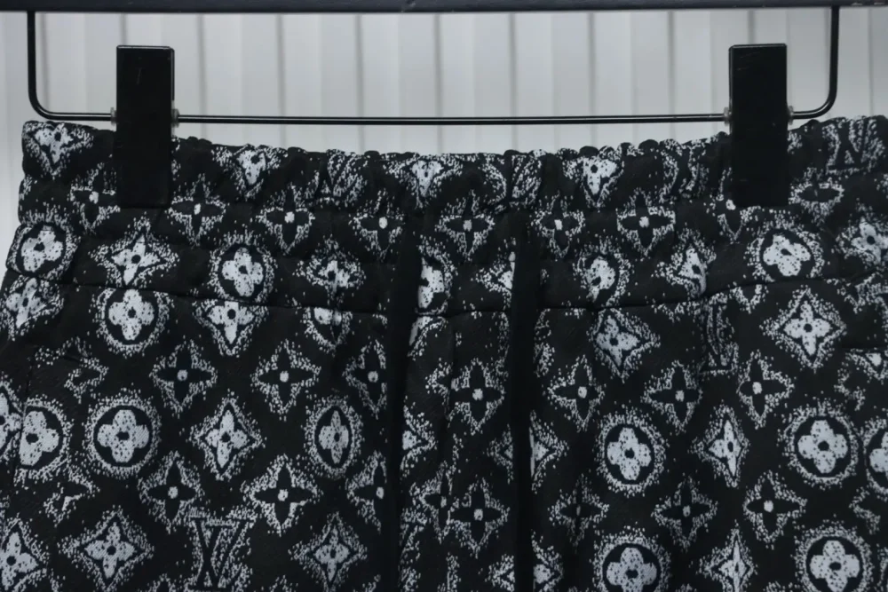 LU Woven Cotton Shorts With All-Over Monogram Print - etkick reps