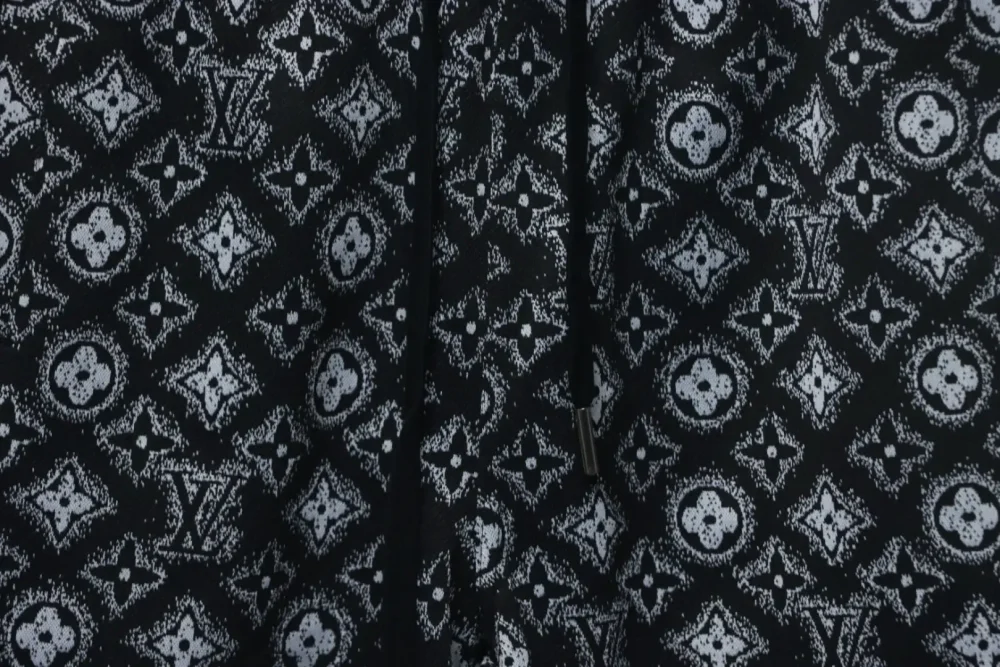 LU Woven Cotton Shorts With All-Over Monogram Print - etkick reps
