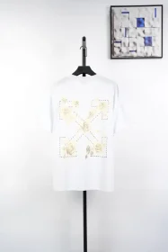 OFF WHITE Rose Flower Arrow Print T-Shirt White