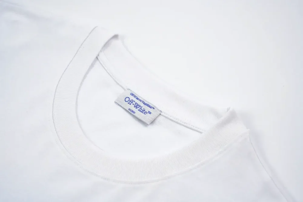 OFF WHITE Rose Flower Arrow Print T-Shirt White - Image 4