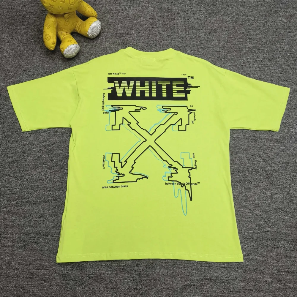 Off White New Back Arrow Graffiti Short Sleeve Loose Version T-Shirt - Image 11