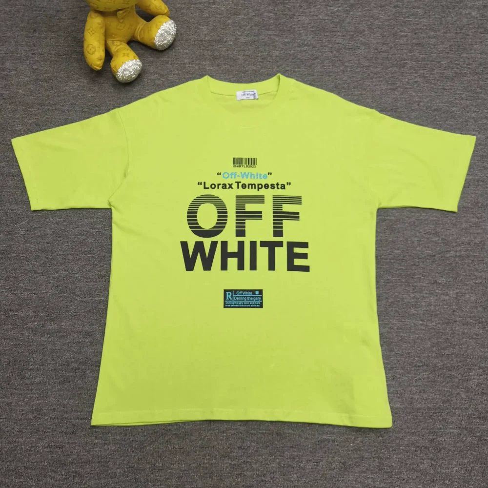 Off White New Back Arrow Graffiti Short Sleeve Loose Version T-Shirt - Image 12