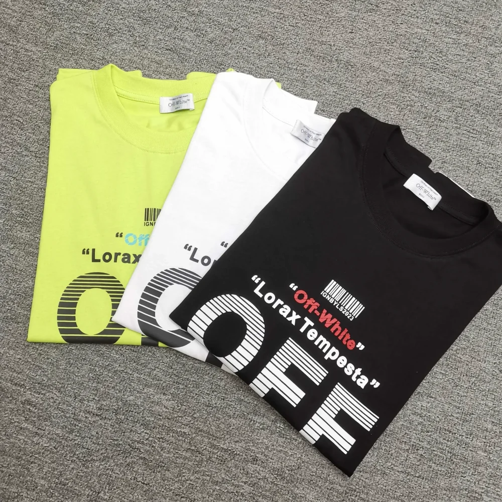 Off White New Back Arrow Graffiti Short Sleeve Loose Version T-Shirt - Image 13