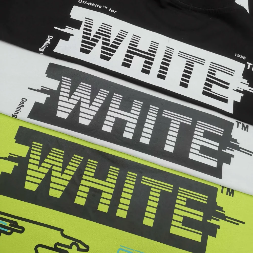 Off White New Back Arrow Graffiti Short Sleeve Loose Version T-Shirt - Image 16