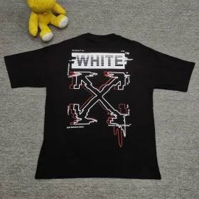 Off White New Back Arrow Graffiti Short Sleeve Loose Version T-Shirt