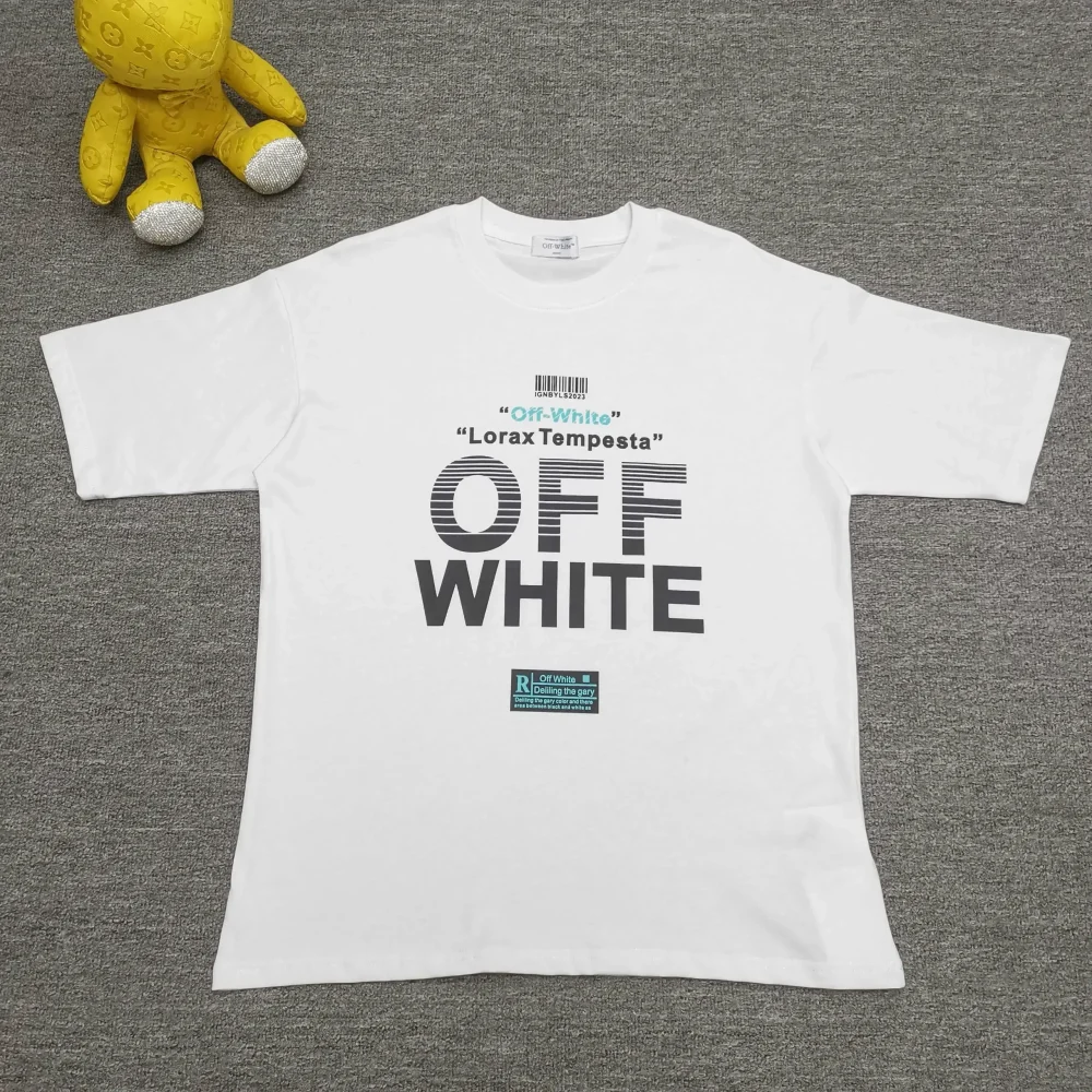 Off White New Back Arrow Graffiti Short Sleeve Loose Version T-Shirt - Image 7