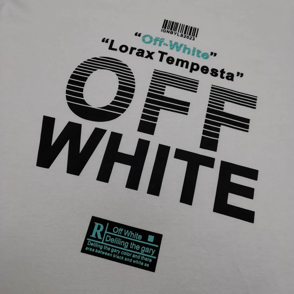 Off White New Back Arrow Graffiti Short Sleeve Loose Version T-Shirt - Image 9