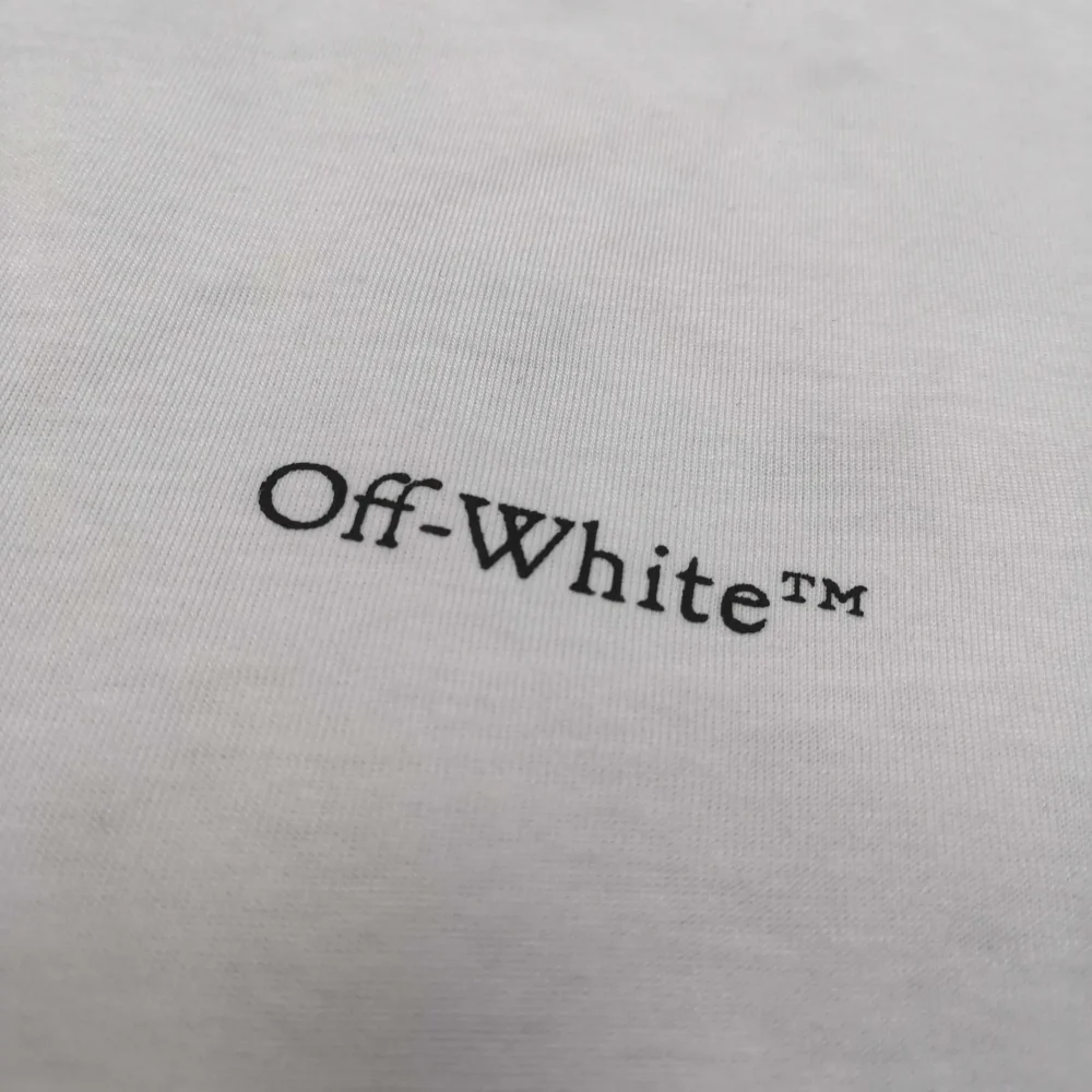 Off White New Loose T-Shirt With Floral Graffiti - etkick reps