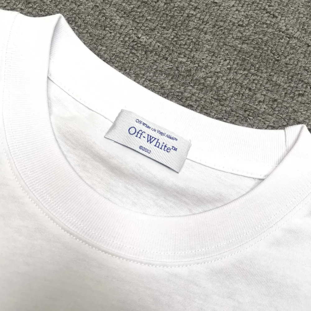 Off White New Loose T-Shirt With Floral Graffiti - etkick reps