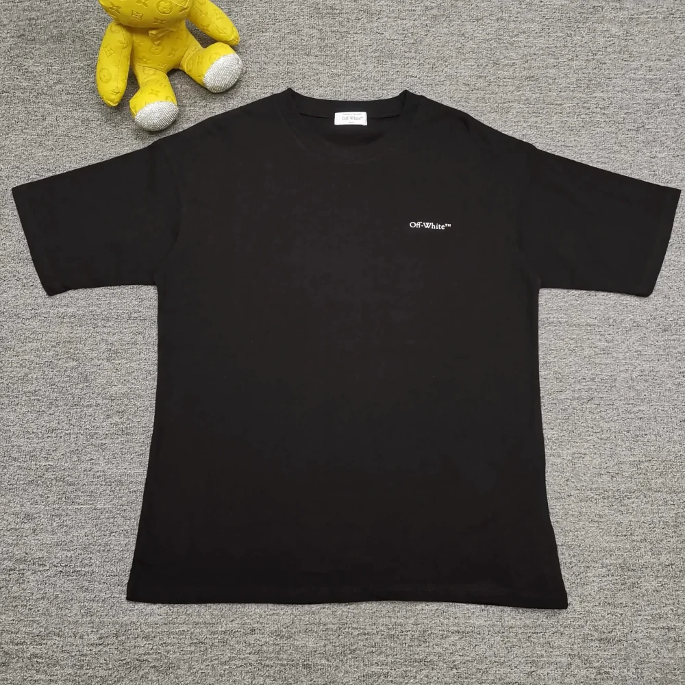 Off White New Loose T-Shirt With Floral Graffiti - etkick reps