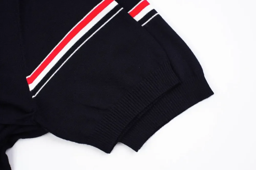 Tb Ice Silk Jacquard Short-Sleeved Wristband Polo Shirt - etkick reps