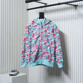 BAPE Shark Head Tiger Head Zipper Camouflage Double Hoodie 3XL