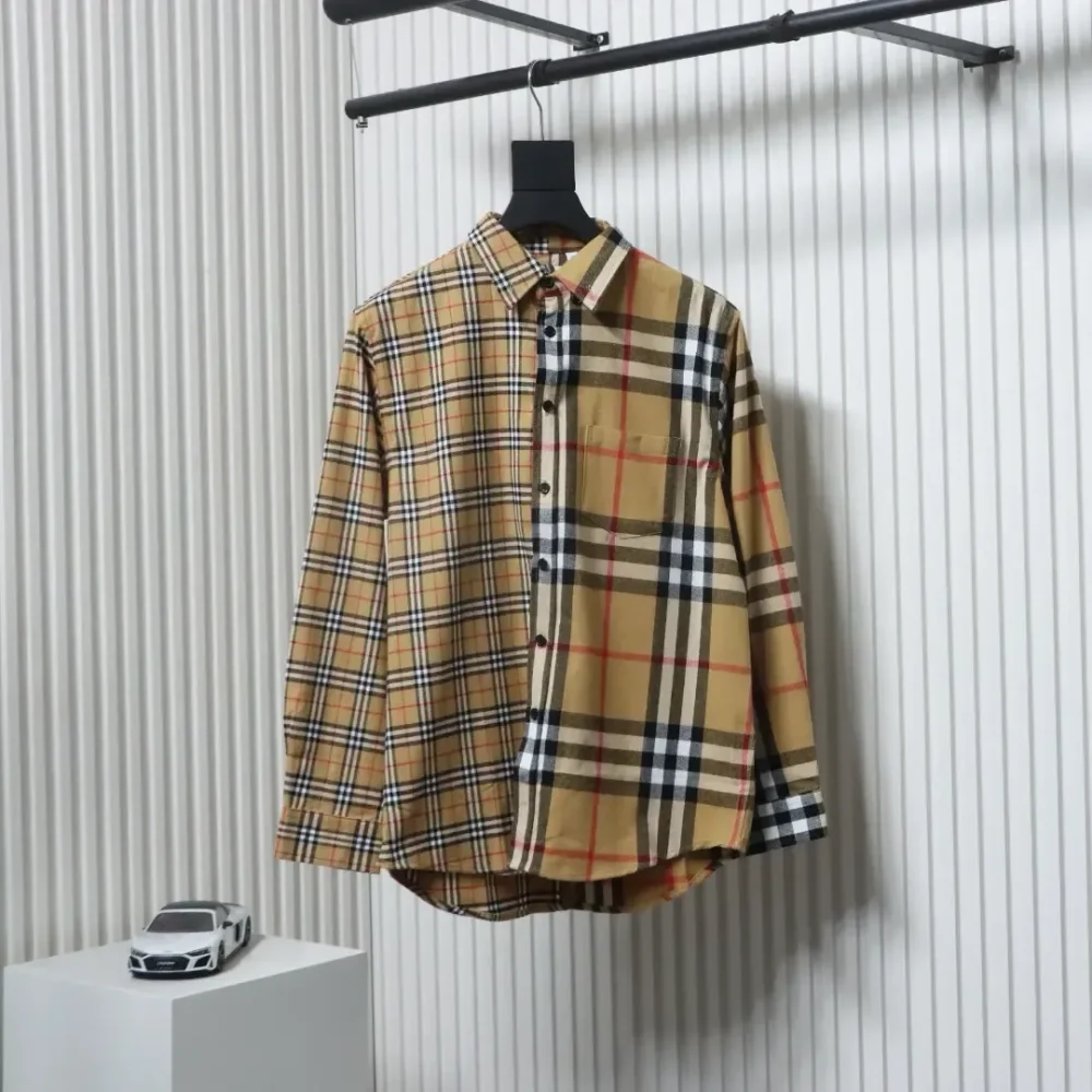 BU Classic Shirt With Brushed Stripe And Double Seam