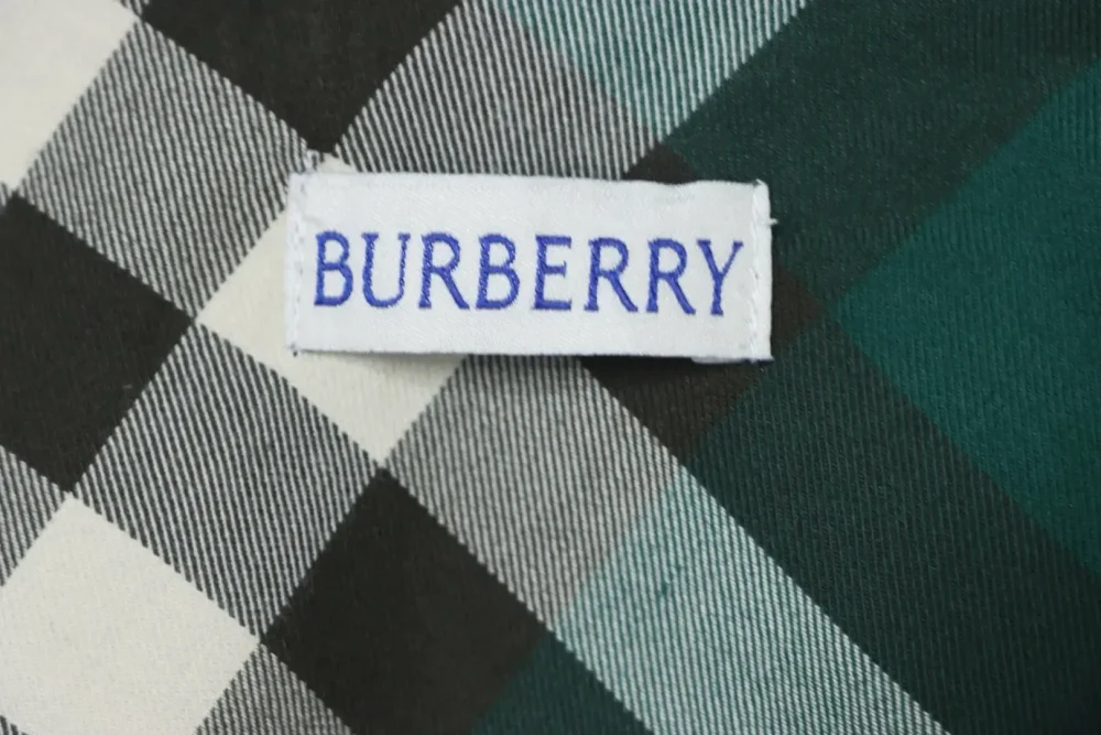 BU Cotton Shirt With Large Check Pattern And War Horse Embroidery - Image 9