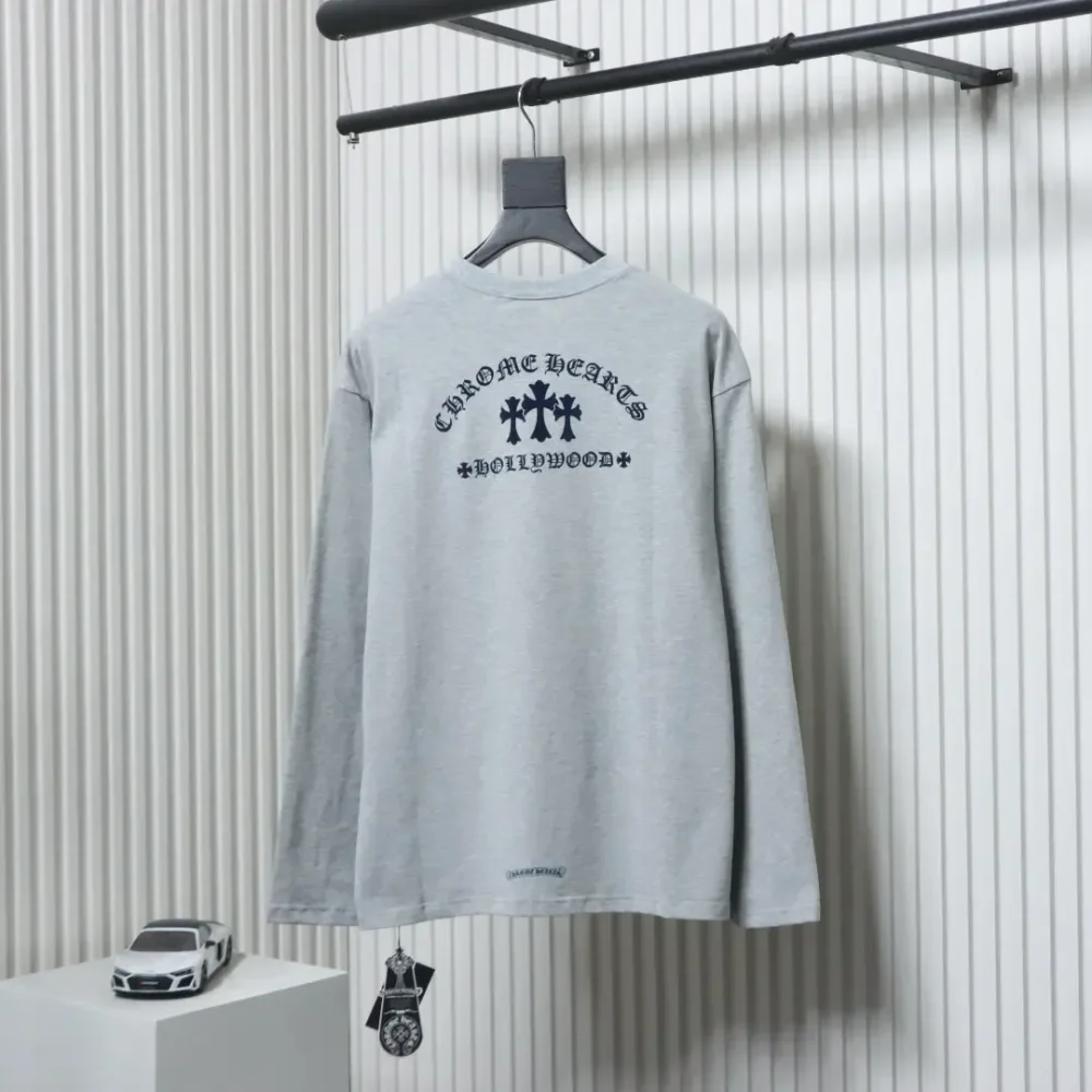 CH Shirt With Round Neck And Flocked Logo Print - Image 2