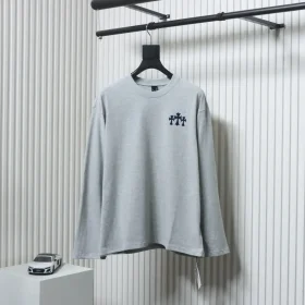 CH Shirt With Round Neck And Flocked Logo Print